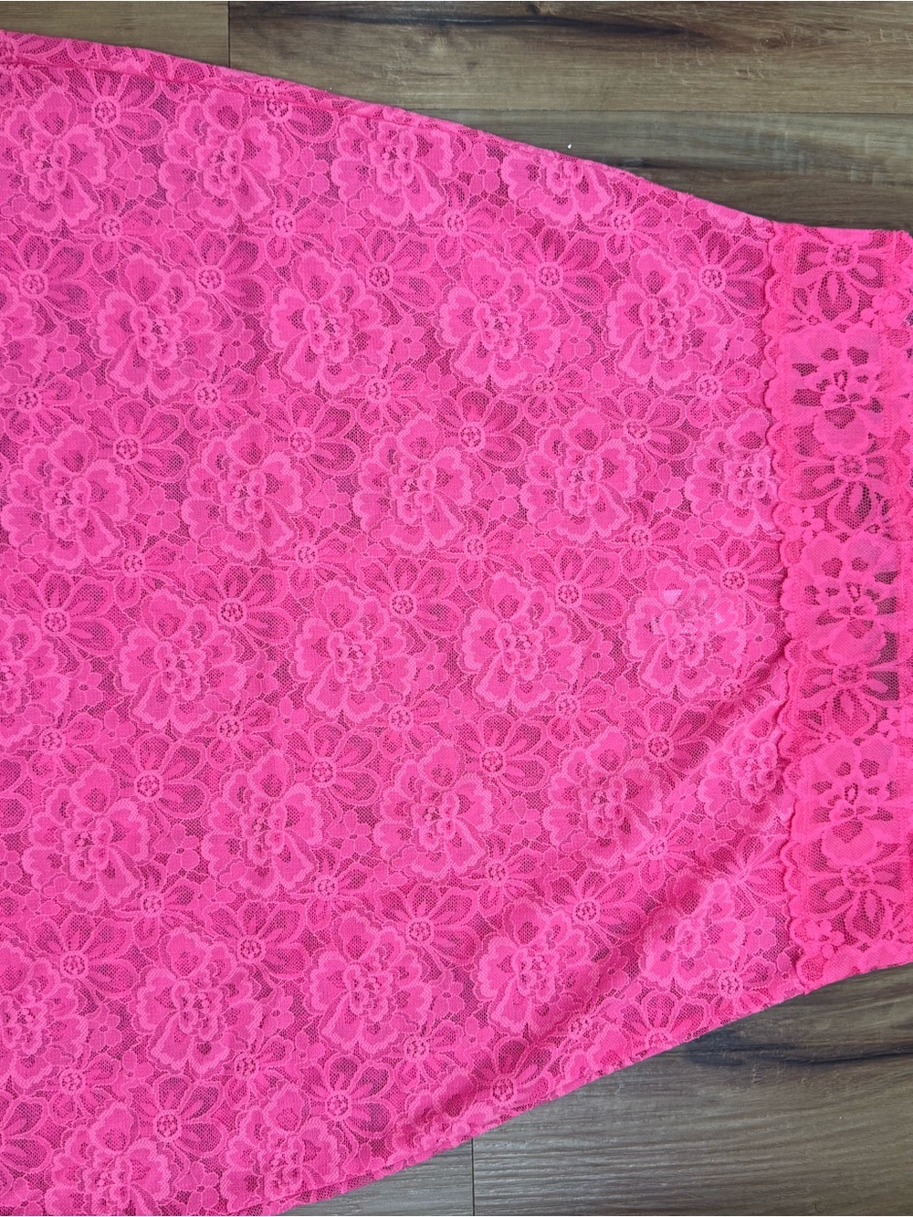 Victoria's Secret Hot Pink Floral Lace Slip